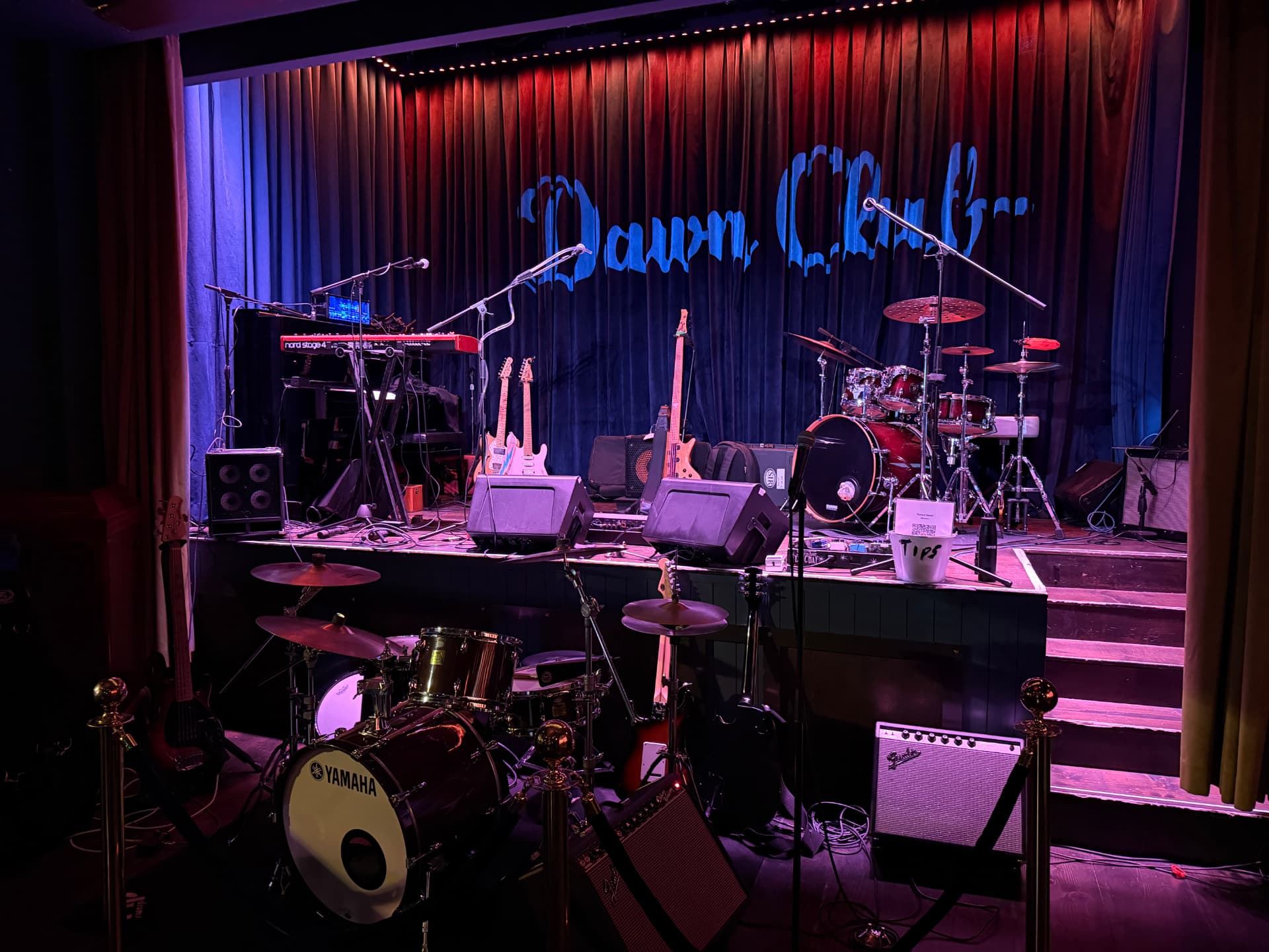 Spotlight's full stage setup at the Dawn Club